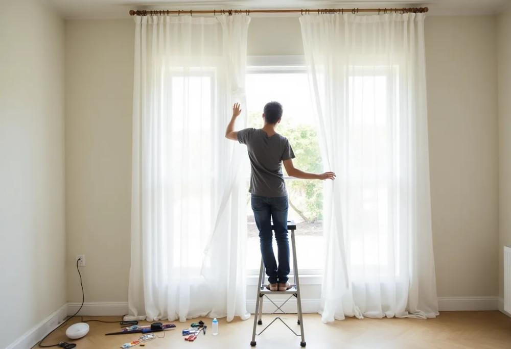 curtain installation