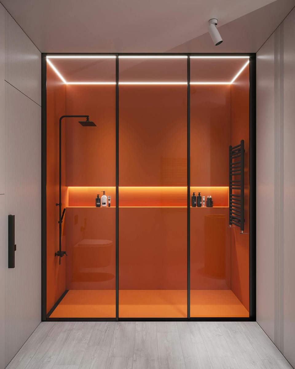 modern shower